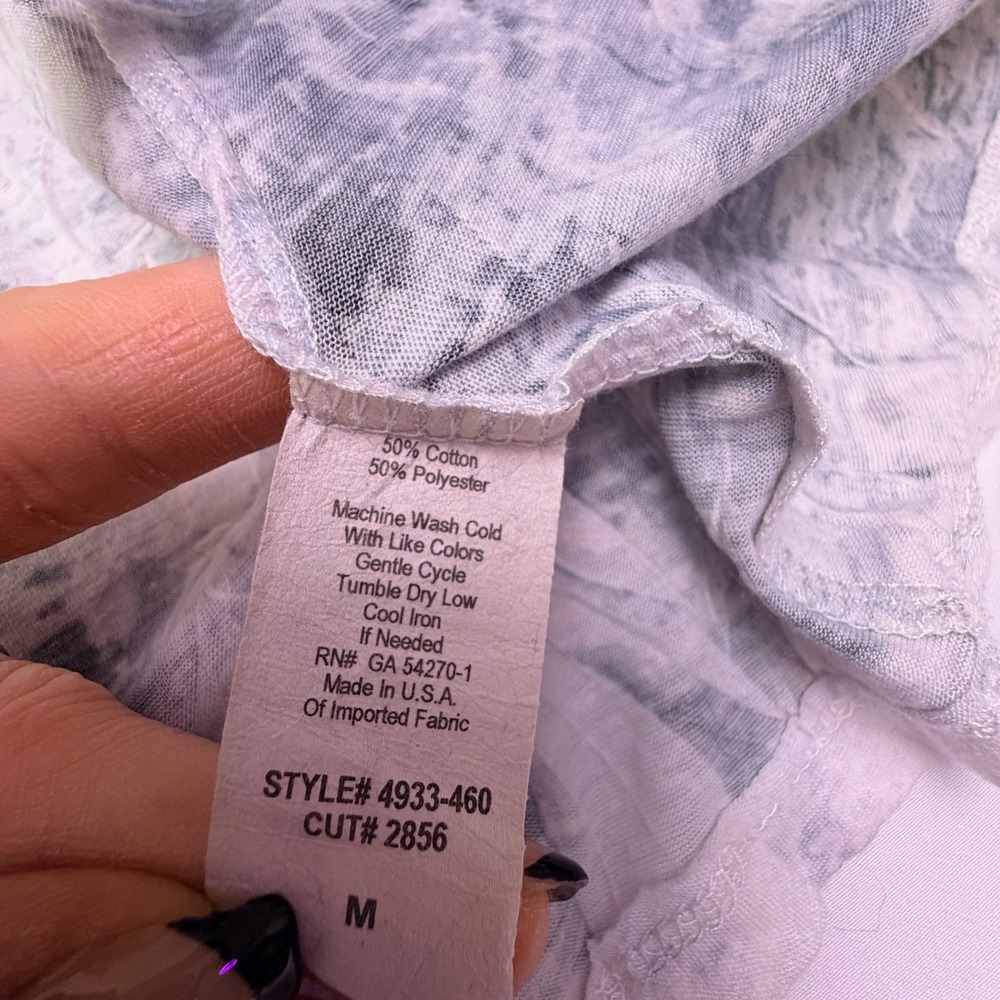 Maurices‎ Girls Grey White Abstract Print Sleeveless Open Front Cardigan Vest M - Picture 5 of 7